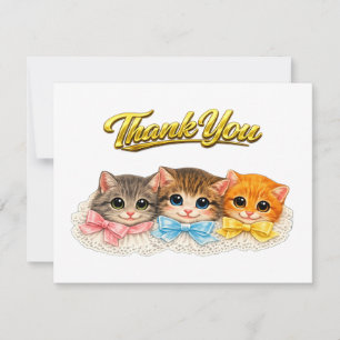 Gatos de estilo vitoriano Fitas e Renda Obrigado