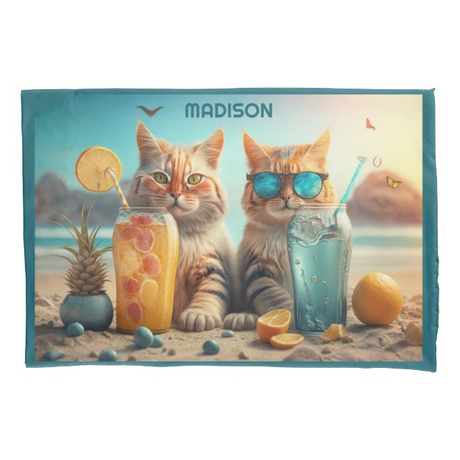 Gatos de Férias de Nomes Personalizados (Frente)