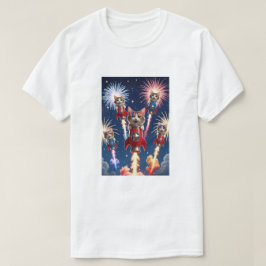 Gatos de foguete - 4 de julho de T-shirt de gato