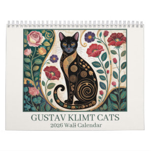 Gatos de Gustav Klimt Calendário de Parede 2026 – 