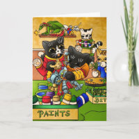 Gatos de pintura de modelos de gatos-do-cavaleiro 