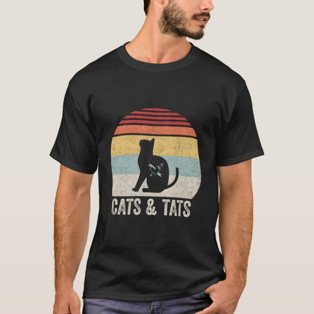 Gatos De Vintagem E Chapéus De Camisa (Frente)