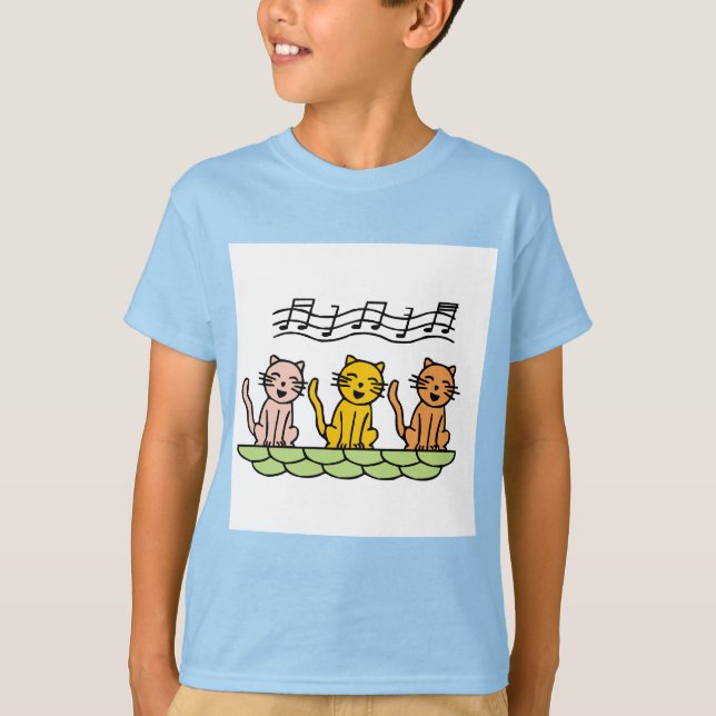 Gatos do canto camiseta e presentes (Frente)