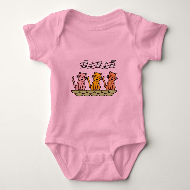 Gatos do canto camiseta e presentes (Frente)