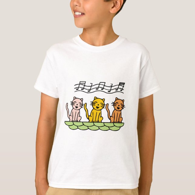 Gatos do canto camiseta e presentes (Frente)