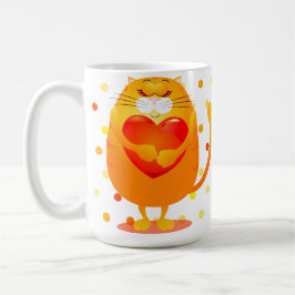 Gatos doces apaixonados, caneca