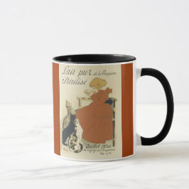 Gatos e caneca de café (francesa) da menina