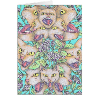 Gatos e cartão do Catnip