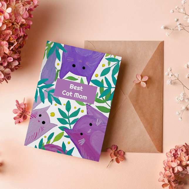 Gatos e galhos Melhor Cartão de Feriado de Mãe de  (Criador carregado)
