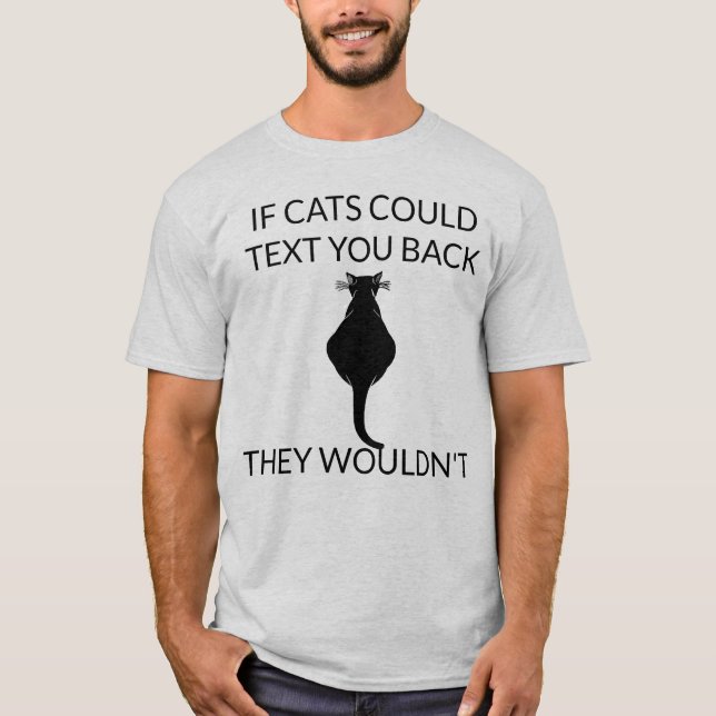 Gatos e T-Shirt de Texto (Frente)