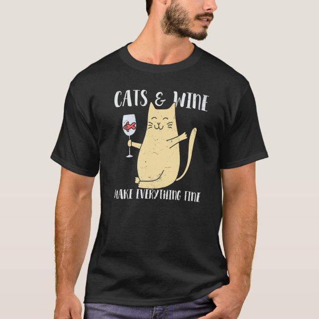 Gatos E Vinho Tornam Tudo Bem   Gráfico Top (Frente)