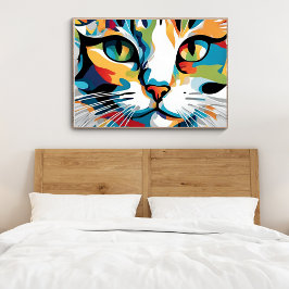 Gatos enfrentam Poster de arte moderna