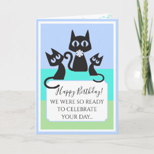 Gatos! Engraçado! Cartão de Aniversário Bonito