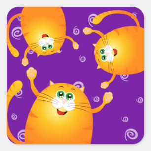Gatos engraçados, adesivo
