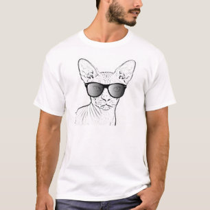 Gatos esfinges vestindo óculos de sol, T-Shirts