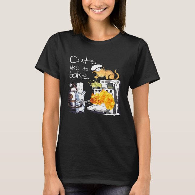 Gatos Gostam de Assar Camisa (Frente)