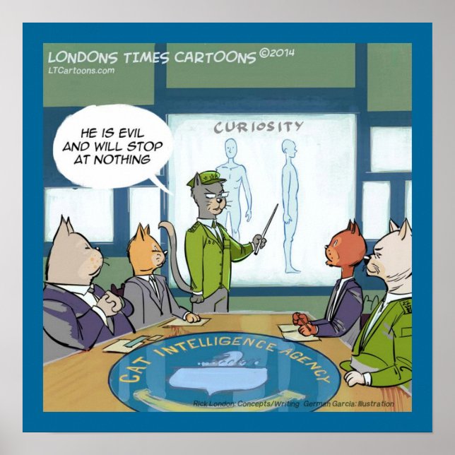 Gatos, inimigo natural, Poster engraçado (Frente)