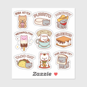 Gatos Jubby - Folha de Adesivos para Memórias de G