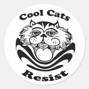 Gatos legal resistem - adesivos