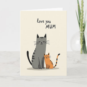 Gatos Listrados Amam Cartões de Mamãe