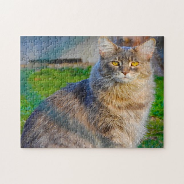 Gatos Maine Coon. Quebra-cabeça (Horizontal)