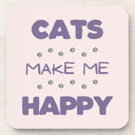 Gatos me fazem feliz porta copos de plástico Duro