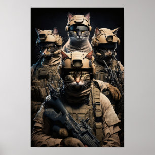 Gatos Militares de poster Art