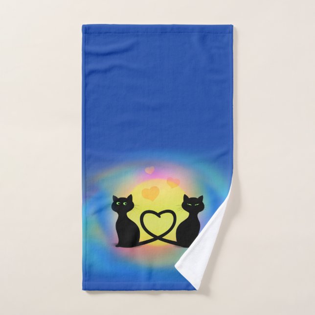 Gatos no Amor Toalha de Mão (Toalha de mão)