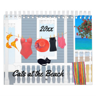 Gatos no calendário da praia