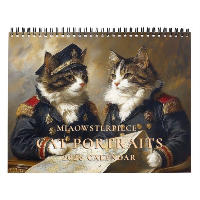Gatos no Calendário de Parede 2026 do Figurino His (Capa)