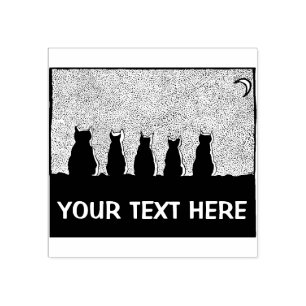 Gatos no Carimbo de Borracha à Lua