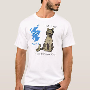 Gatos para o t-shirt escocês da independência