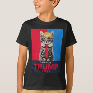 Gatos Para Trump 2024 Camiseta Divertida Para Vanc