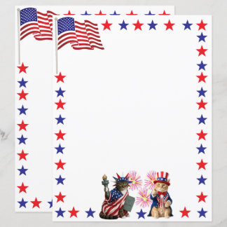 Gatos Patrióticos - Lady Liberty e Tio Sam