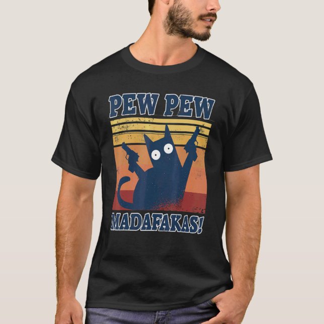 Gatos Pew Madafakas Tops Pijamas de Verão Pewpew C (Frente)