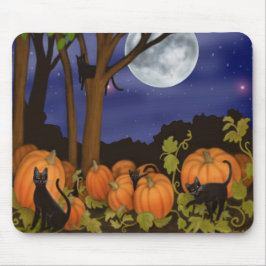 Gatos pretos & abóboras Mousepad