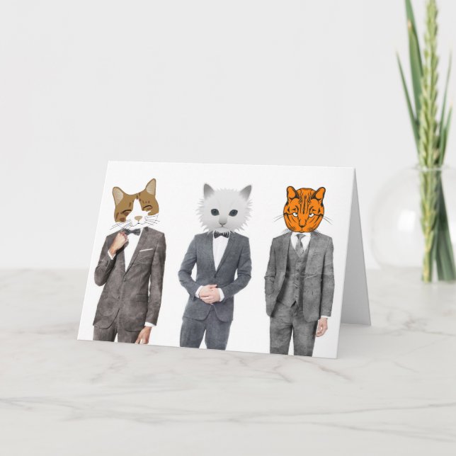 GATOS QUE VESTEM CARTÕES DE NASCIMENTO (Frente)