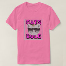 GATOS REGEM ROSA Camiseta fofa para amantes de gat