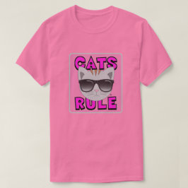 GATOS REGEM ROSA Camiseta fofa para amantes de gat