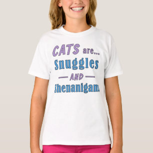 Gatos são manchas e camisetas de Shenanigans