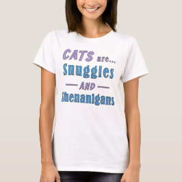 Gatos são manchas e camisetas de Shenanigans