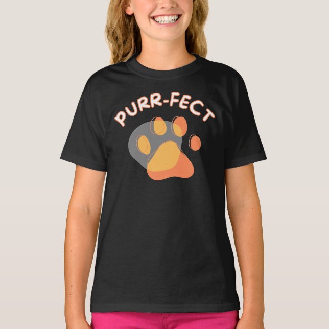 Gatos são PERFEITOS - Camiseta Infantil (Frente)