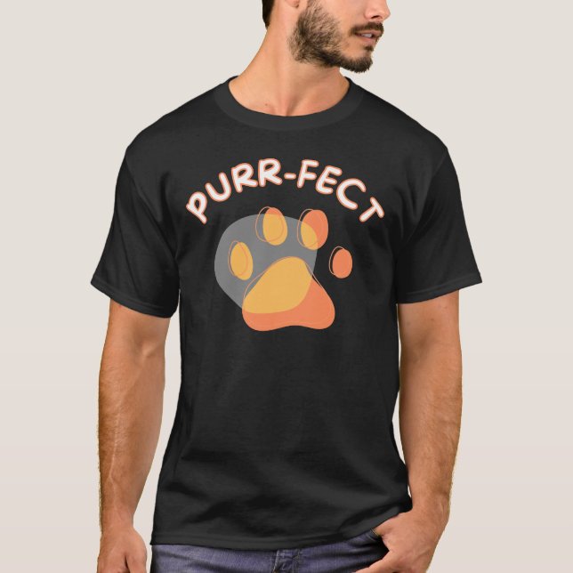 Gatos são PERFEITOS - Camiseta Masculina (Frente)