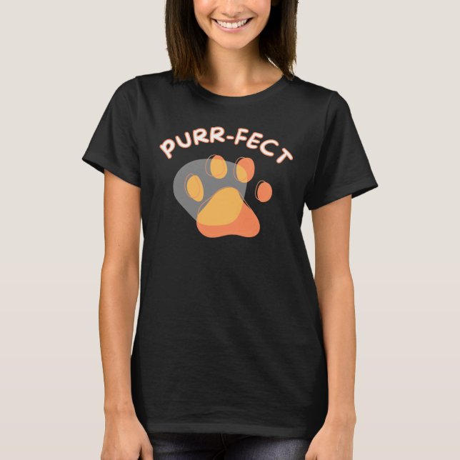 Gatos são PERFEITOS - T-Shirt Feminino (Frente)