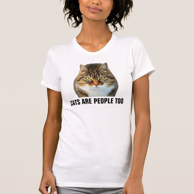 Gatos são pessoas para camisetas (Frente)