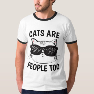 GATOS SÃO PESSOAS TAMBÉM, T-Shirts Engraçadas
