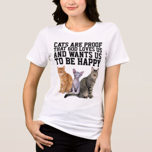 GATOS SÃO PROVA DE QUE DEUS NOS AMA CAMISETA DE GA