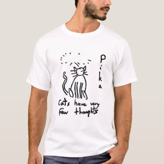 gatos têm poucos pensamentos em camiseta