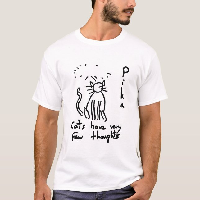 gatos têm poucos pensamentos em camiseta (Frente)