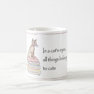 Gatos - todas as coisas pertencem caneca